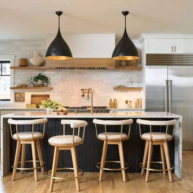 Four Keystone Swivel Counter Stools in a modern kitchen