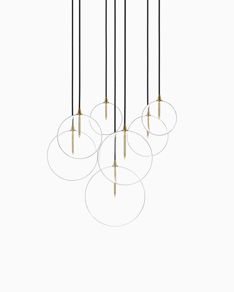 Burnished Brass / Clear Glass