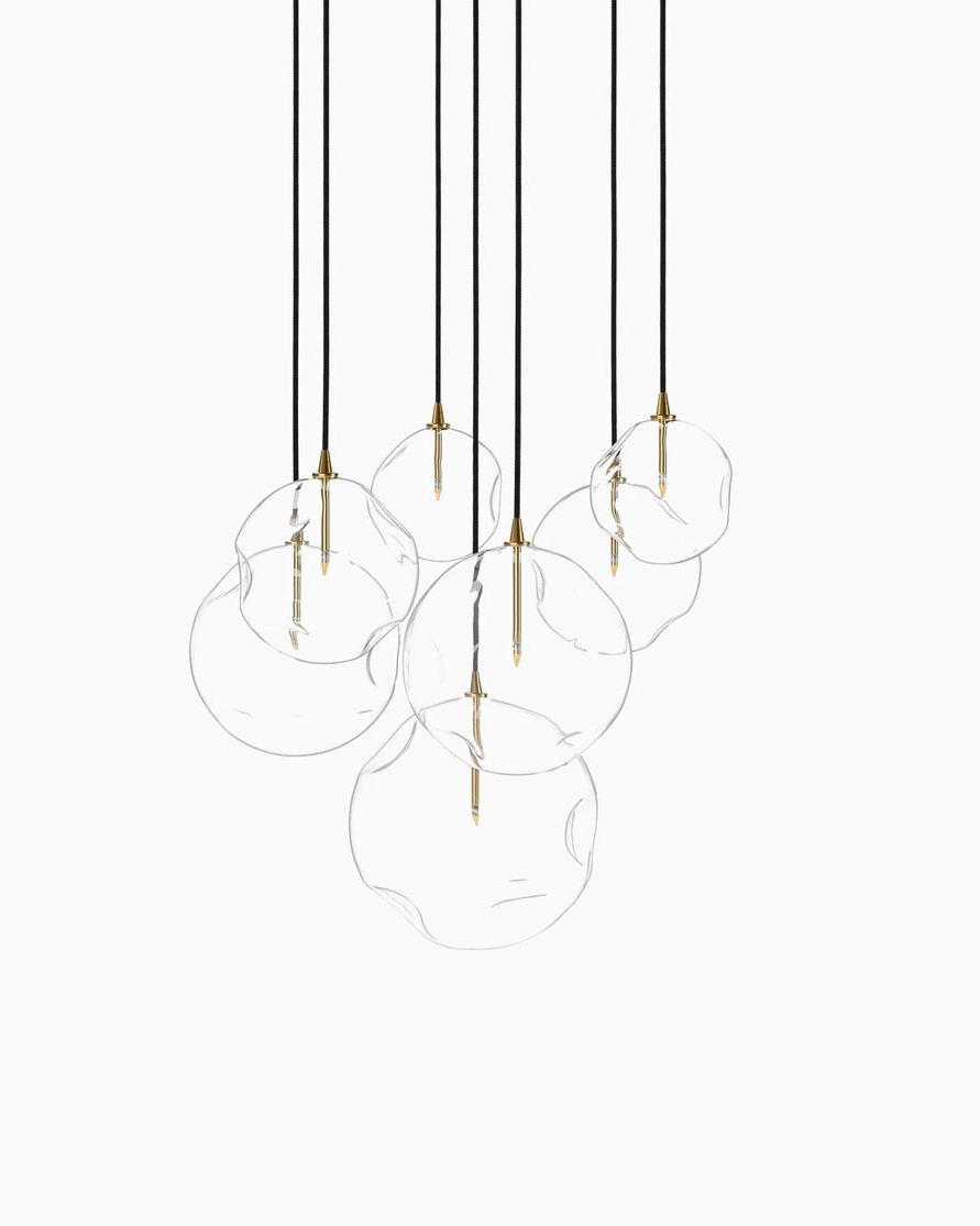 Burnished Brass / Organic Glass