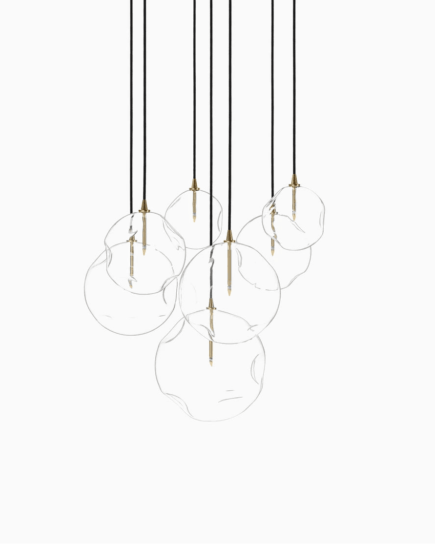 Burnished Brass / Organic Glass