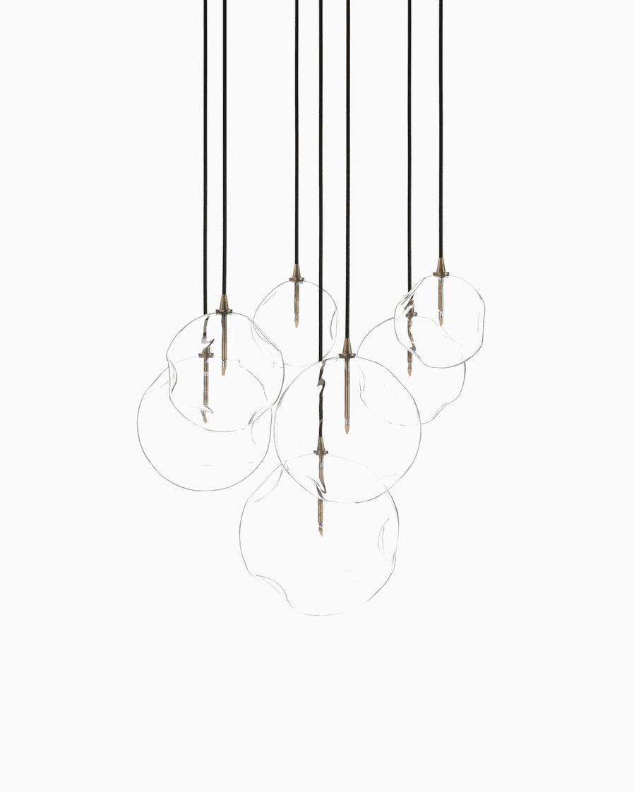 Heritage Bronze Brass / Organic Glass