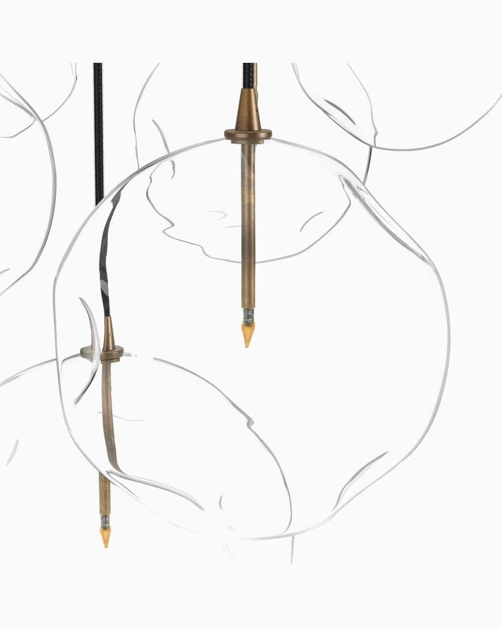 Heritage Bronze Brass / Organic Glass