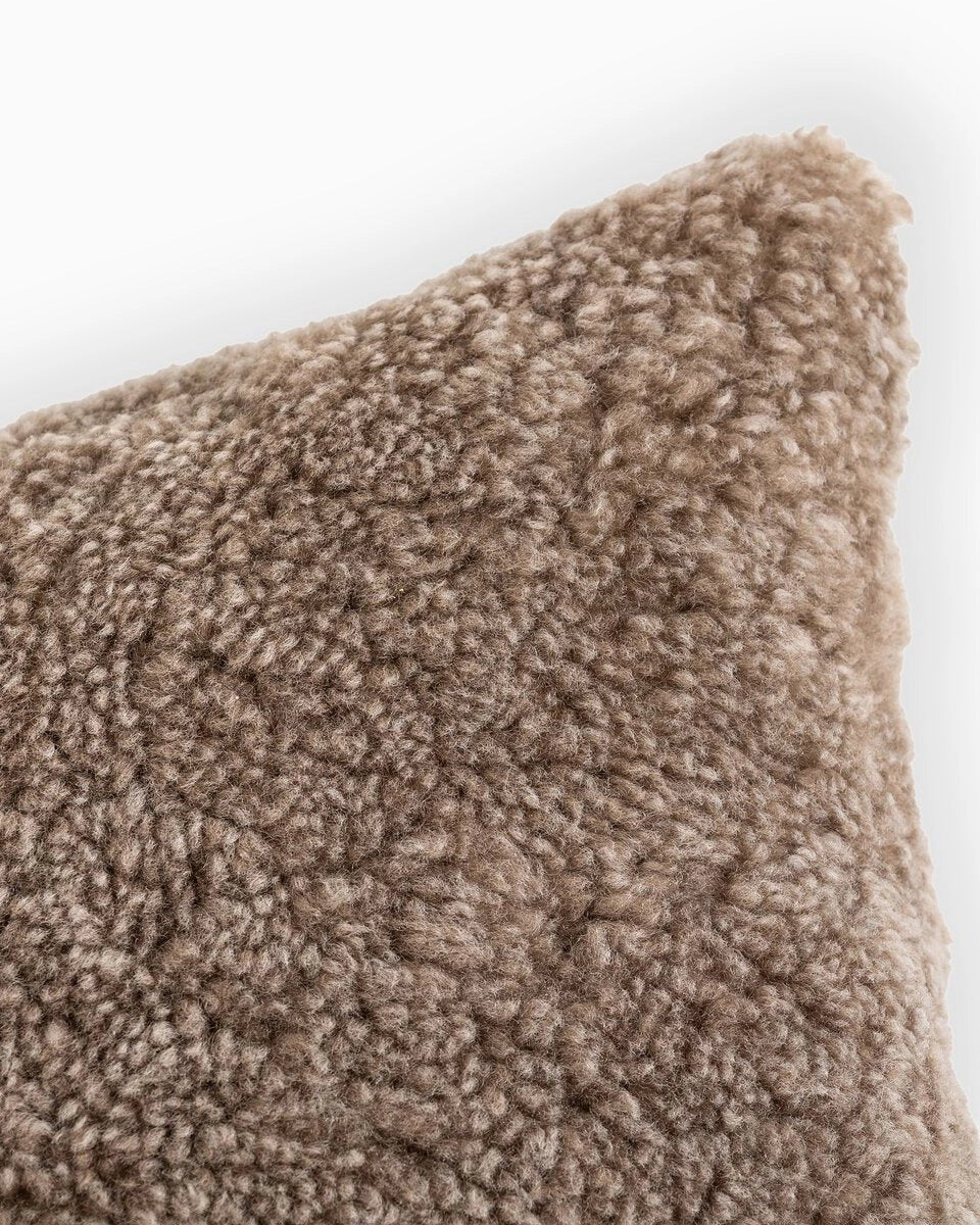Taupe Shearling / 20" x 20" / Cover + Insert