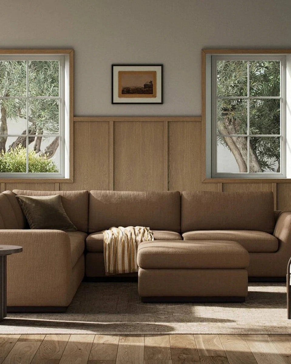 Savoy Ochre / Sectional + Ottoman
