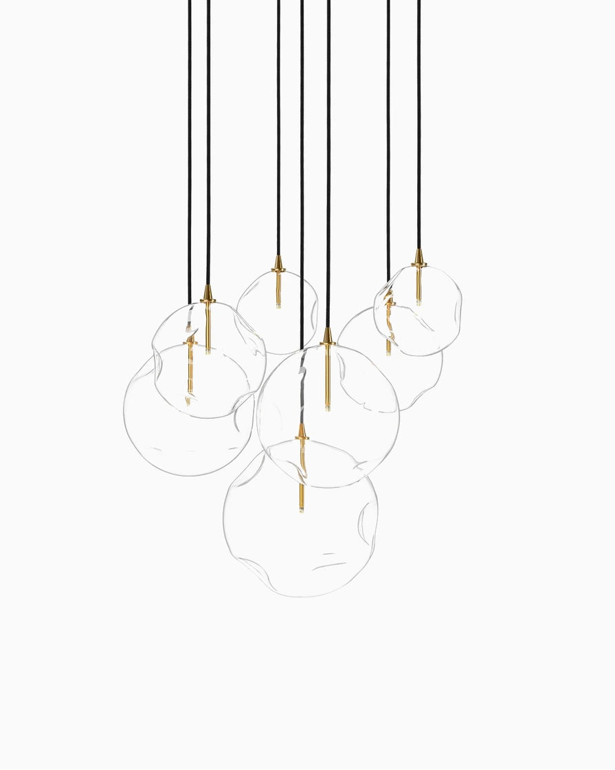 Burnished Brass / Organic Glass