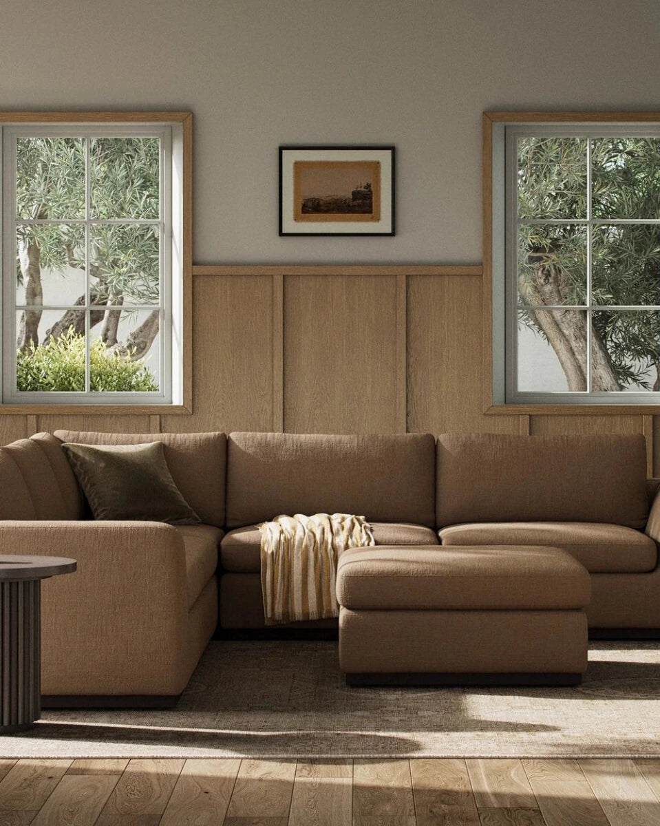Savoy Ochre / Sectional + Ottoman