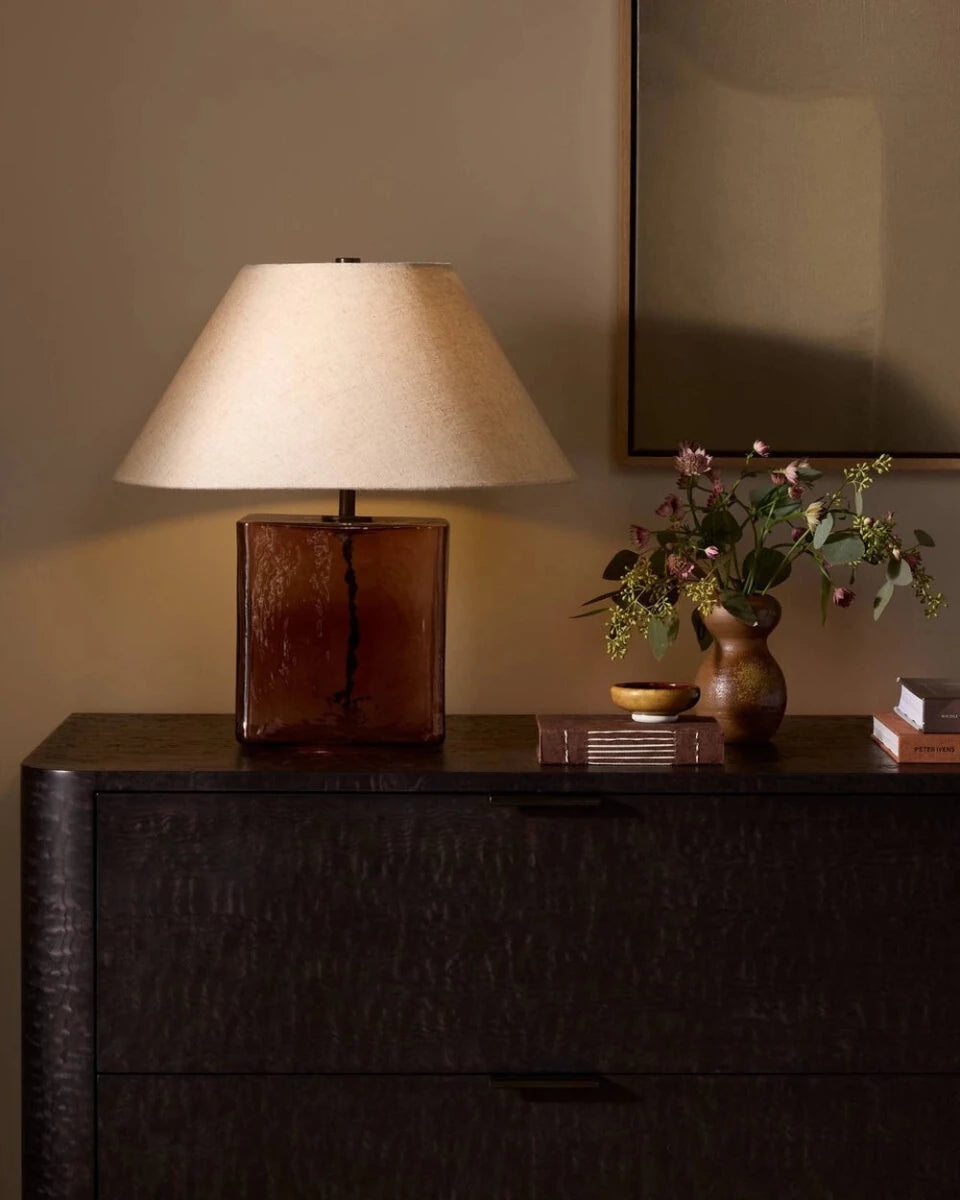 Brown Cast Glass