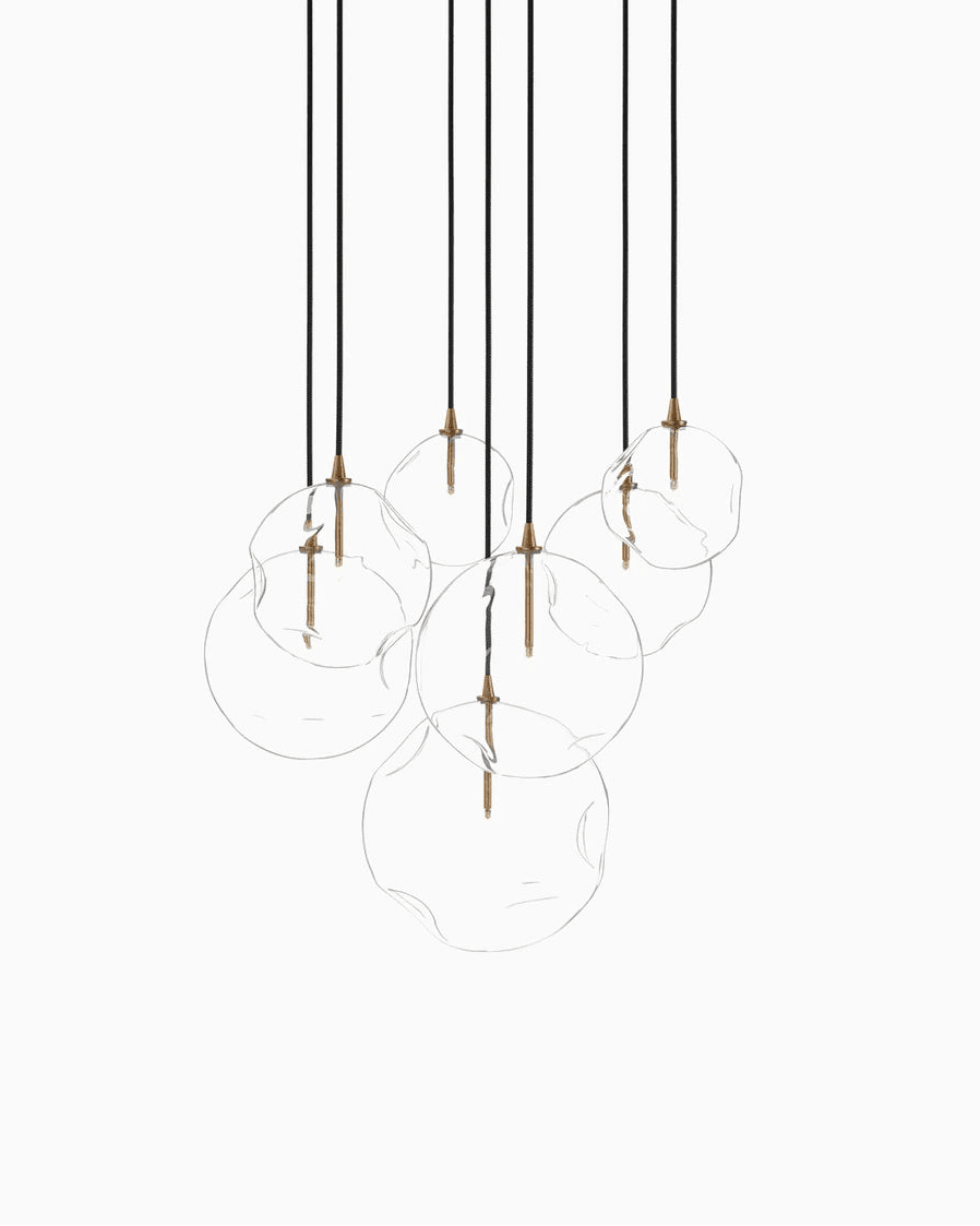 Heritage Bronze Brass / Organic Glass