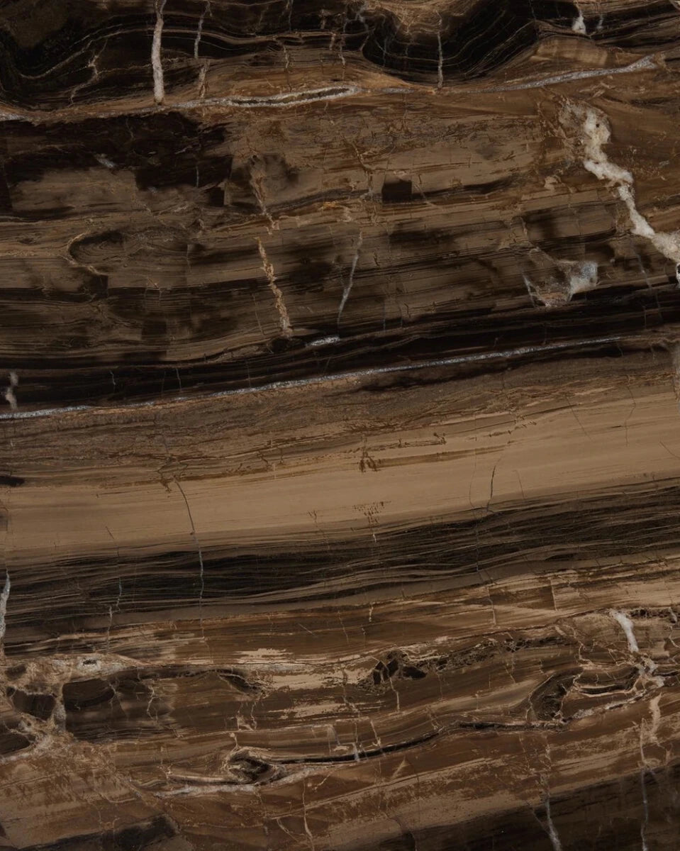 Small Antique White Marble + Large Rocky Brown Marble