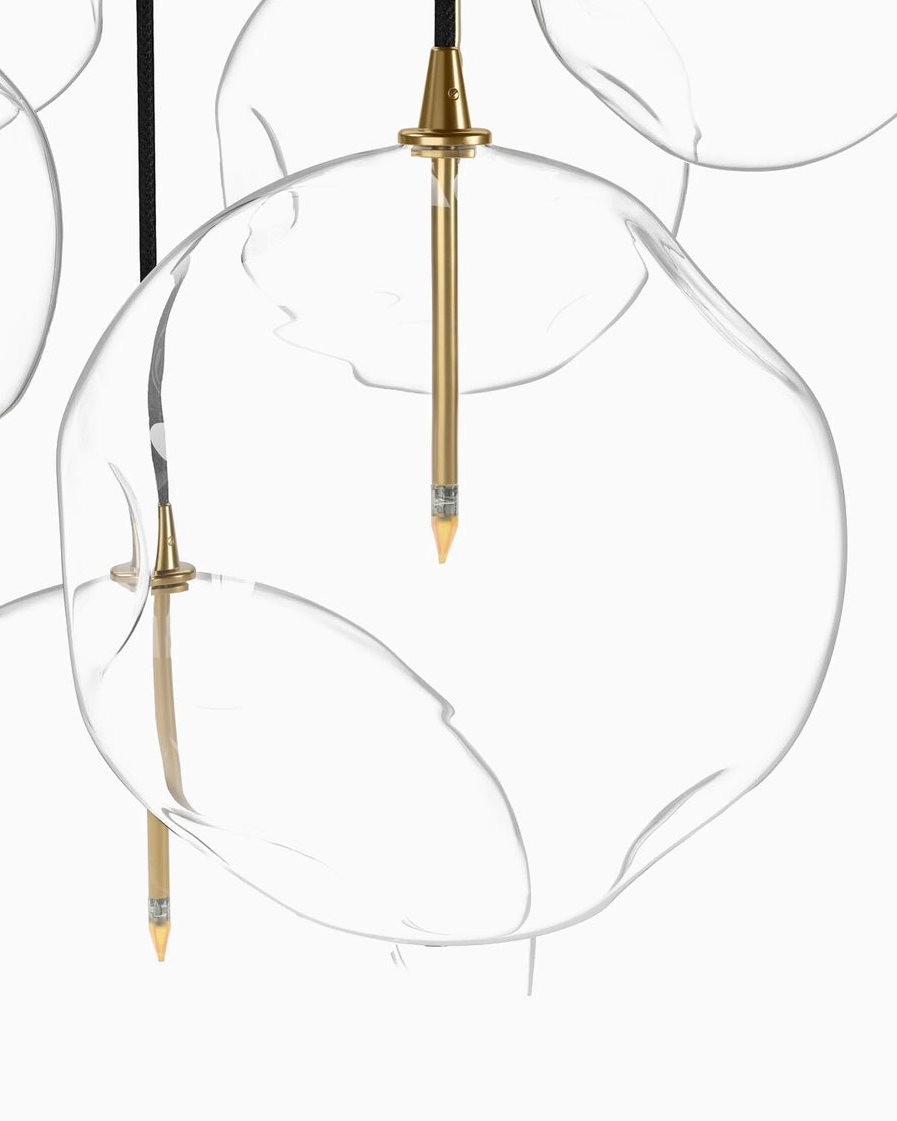 Burnished Brass / Organic Glass