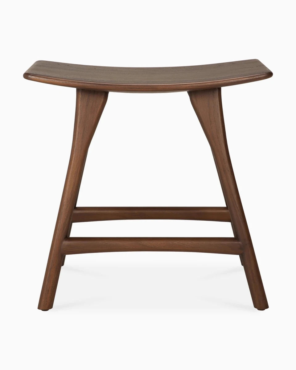Brown Teak / No Cushion / Dining Height (19" Height)