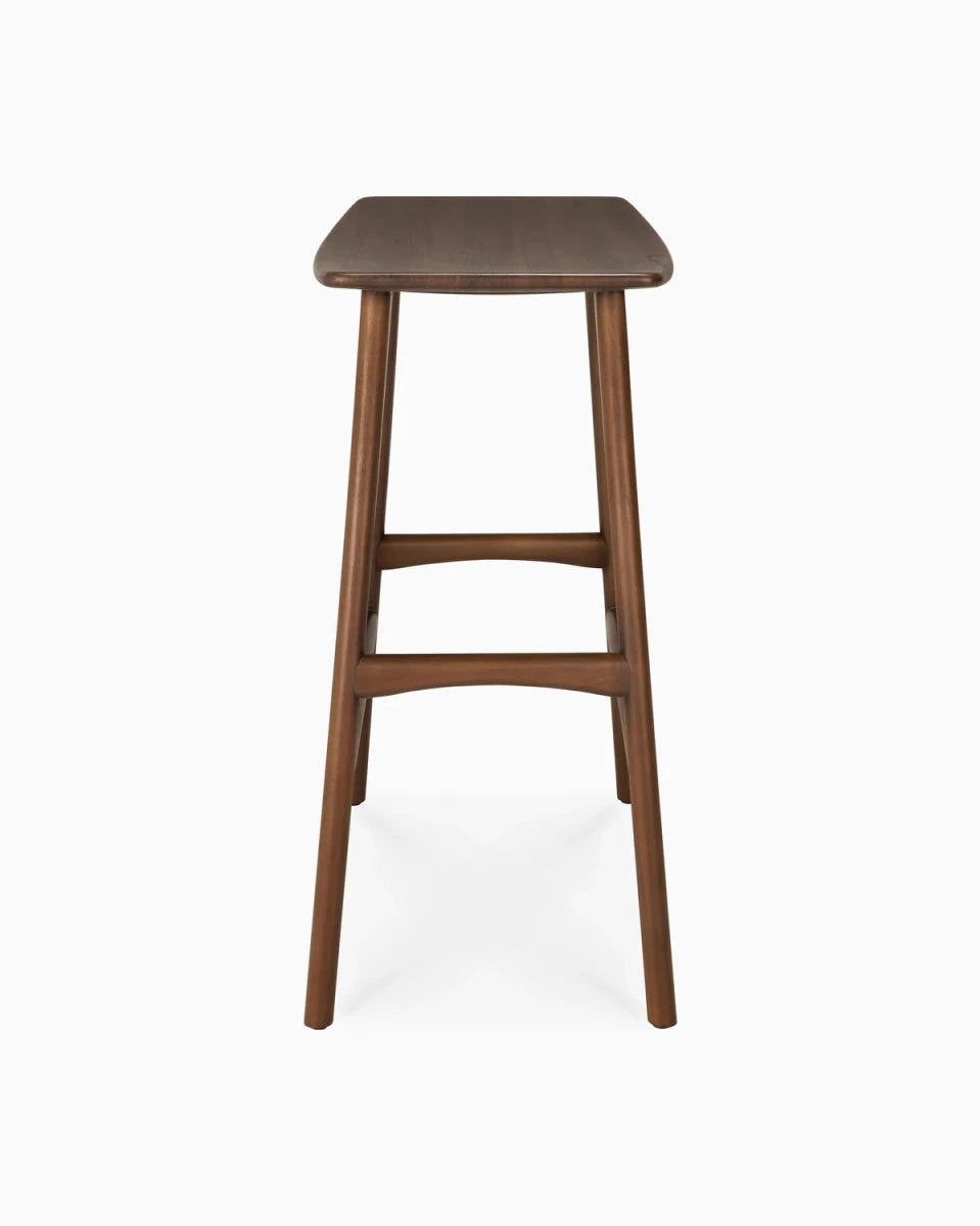 Brown Teak / No Cushion / Counter Height (26")