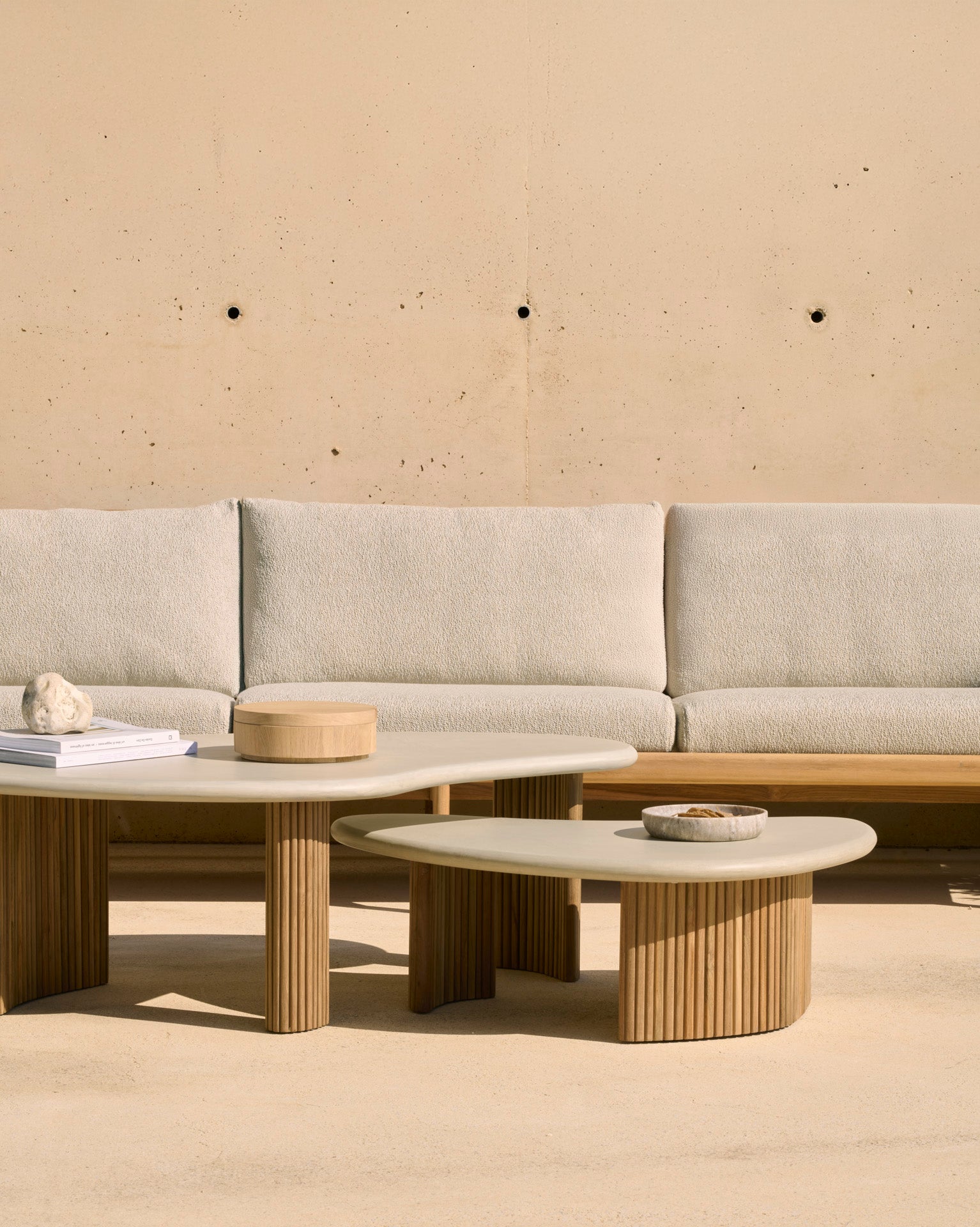 Concrete and Reclaimed Teak / 49.5"