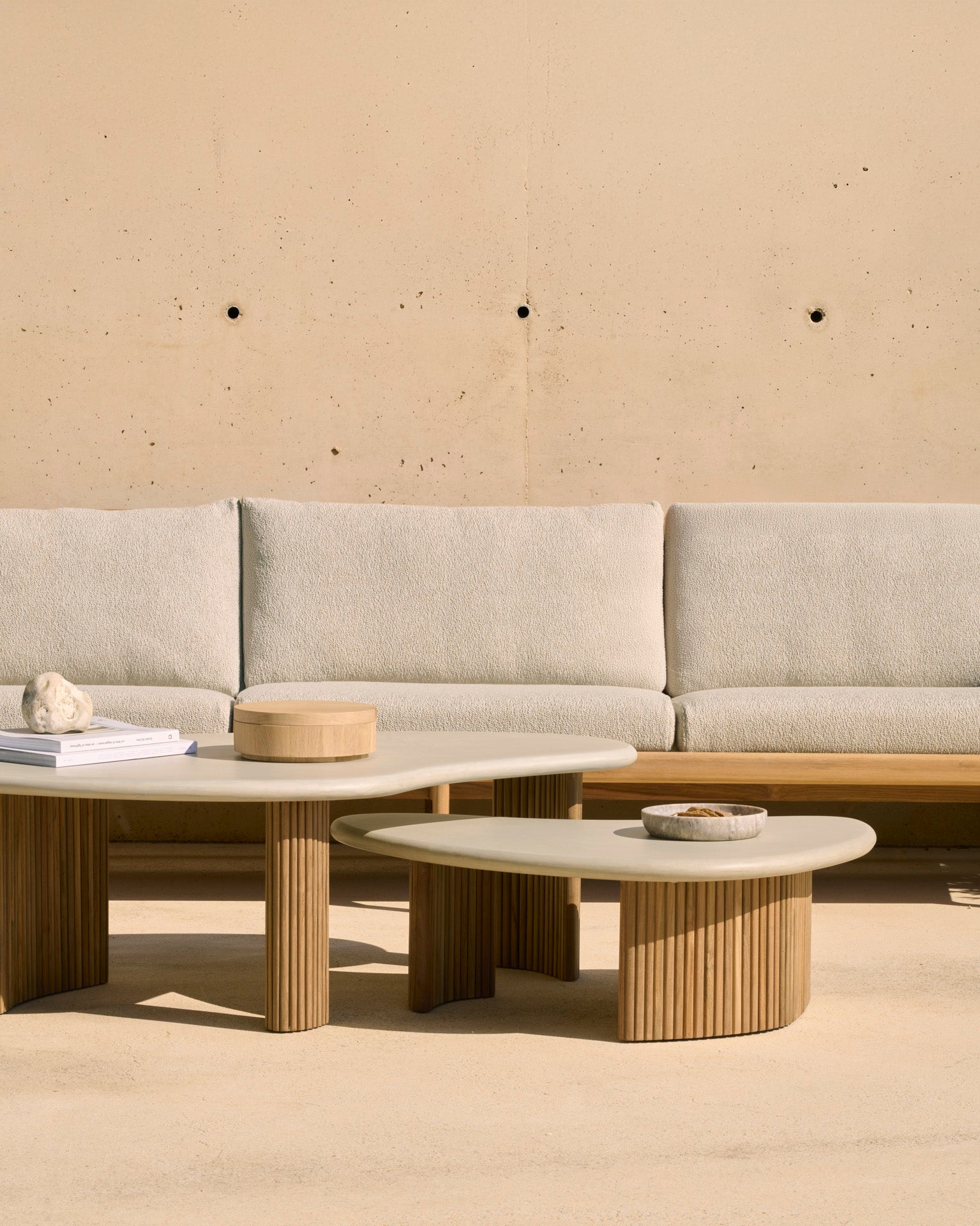 Concrete and Reclaimed Teak / 49.5"