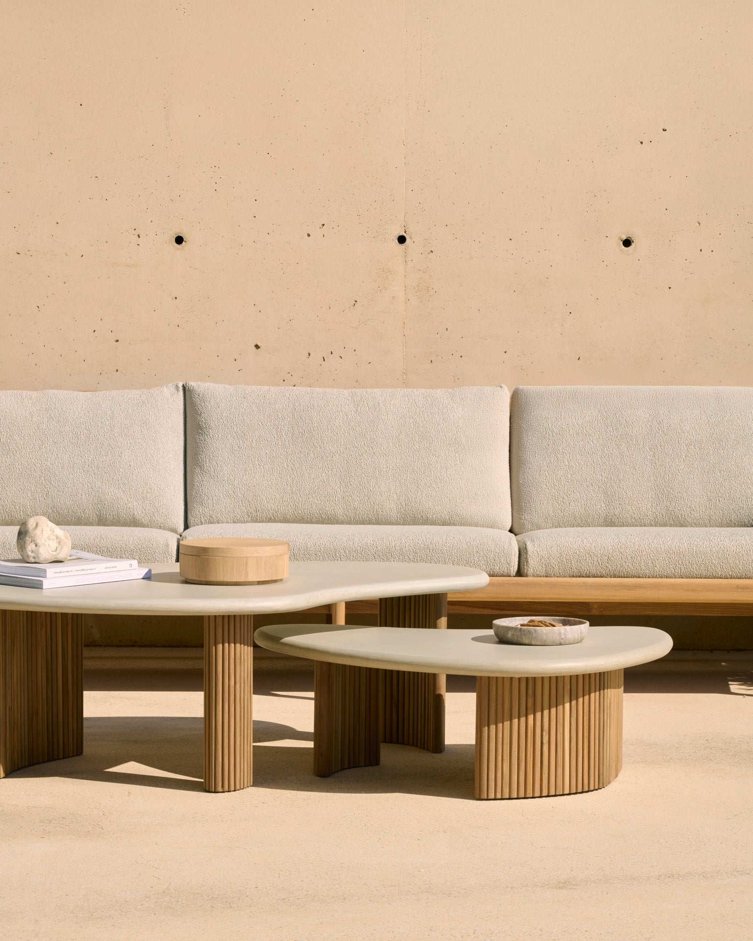 Concrete and Reclaimed Teak / 49.5"