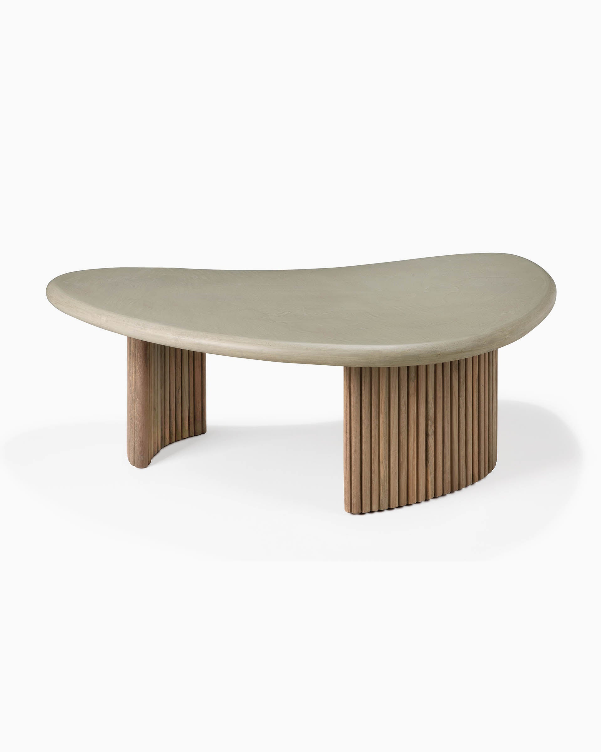 Concrete and Reclaimed Teak / 35.5"