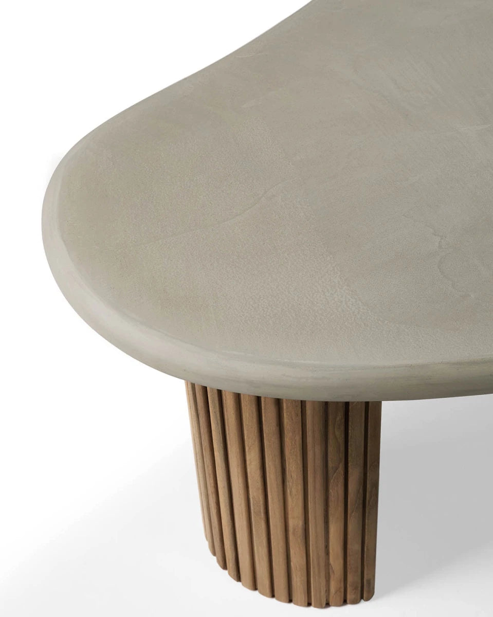 Concrete and Reclaimed Teak / 49.5"