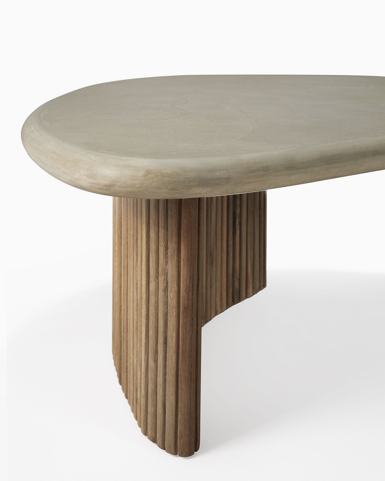 Concrete and Reclaimed Teak / 49.5"