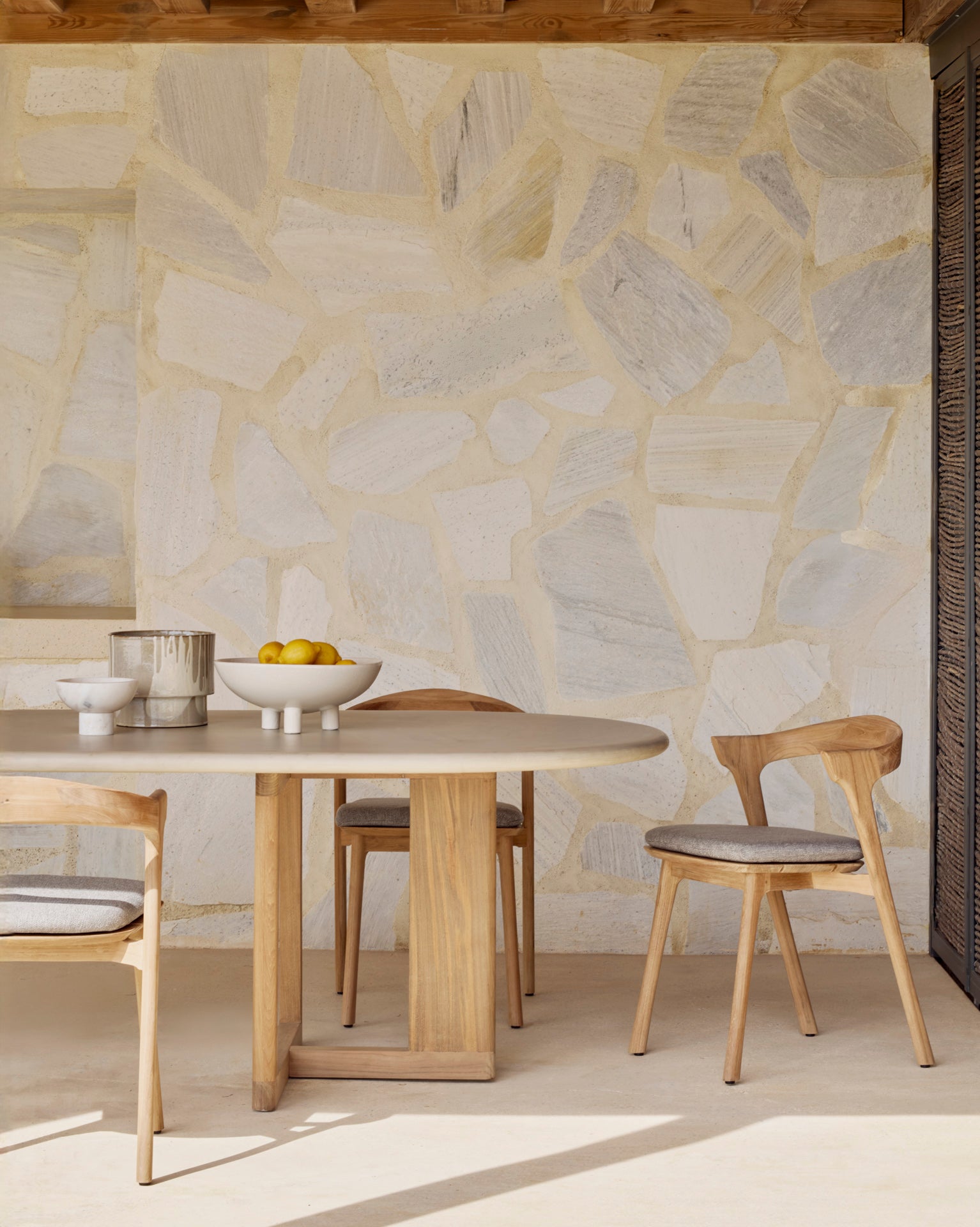 Concrete and Reclaimed Teak