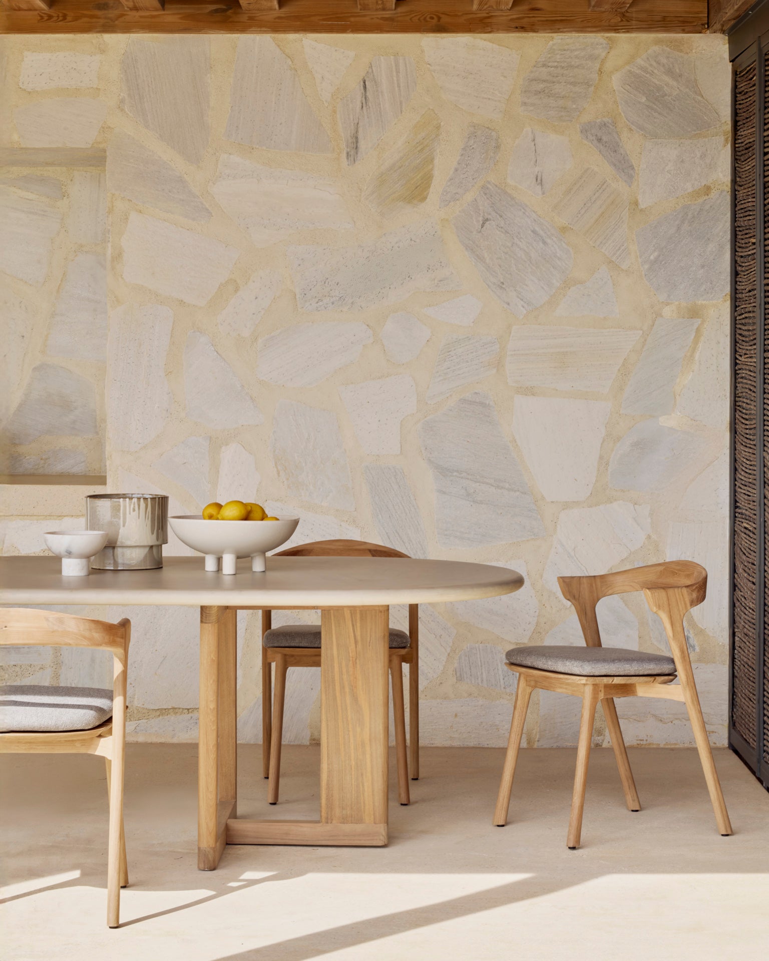 Concrete and Reclaimed Teak