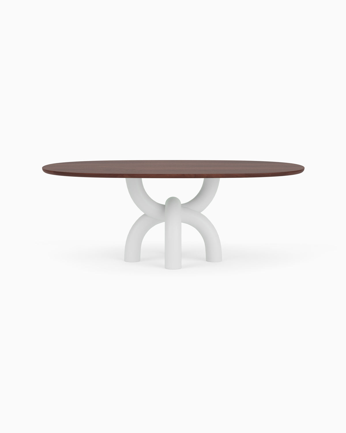 Walnut Top / White Plaster Base / 82" length | Seats 6