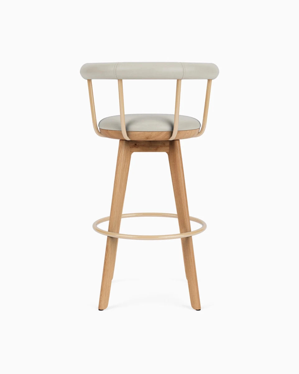 Pearl Leather / White Oak / Bar (31" Height)