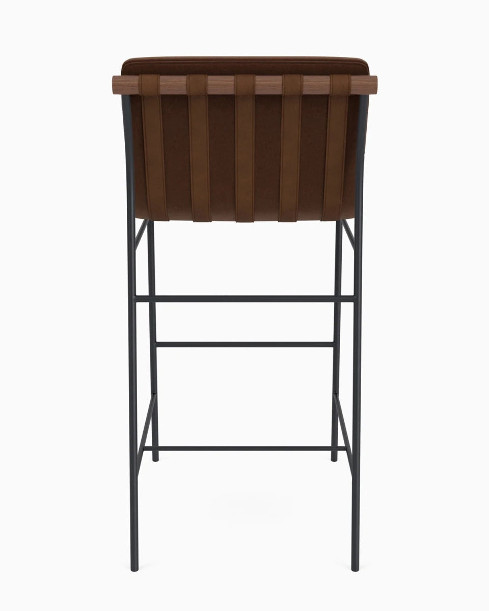 Cognac Velvet / Walnut / Bar (30" Height)