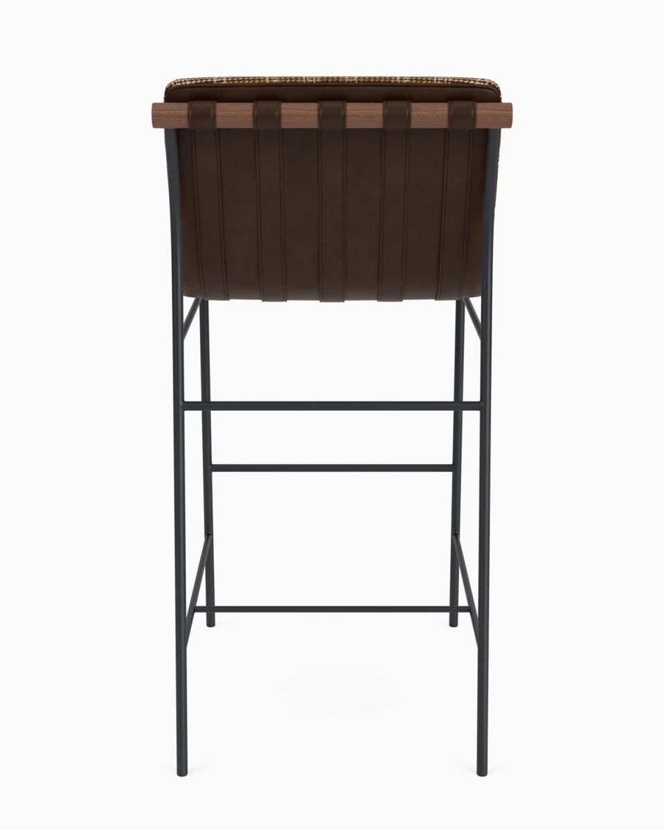Heritage Plaid / Maple Leather Straps / Walnut / Bar (30" Height)