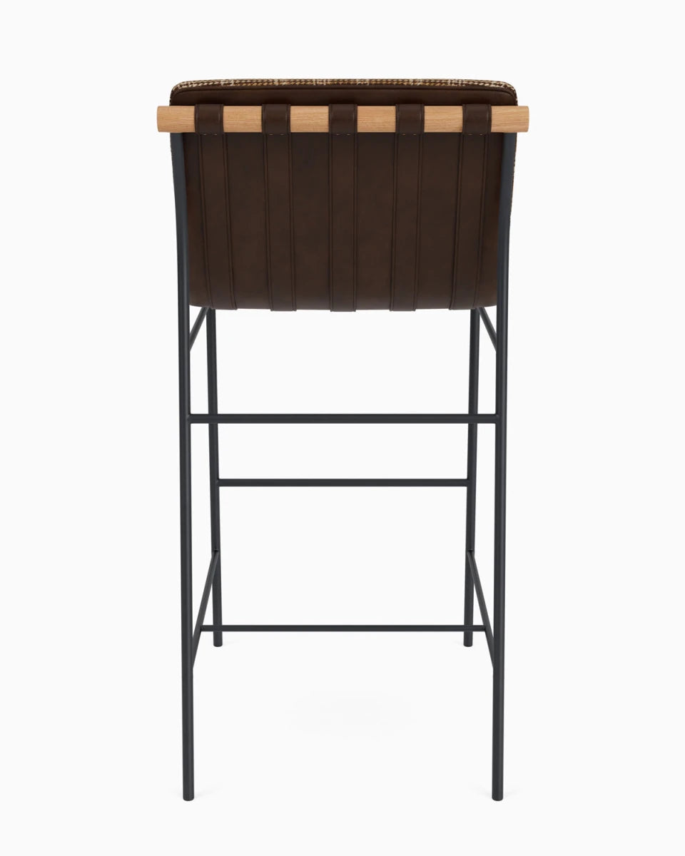 Heritage Plaid / Maple Leather Straps / White Oak / Bar (30" Height)