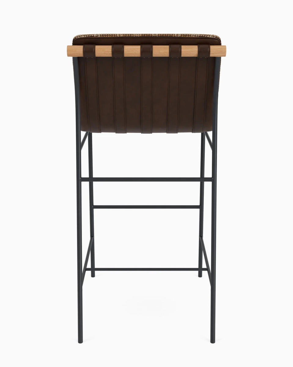 Heritage Plaid / Maple Leather Straps / White Oak / Bar (30" Height)