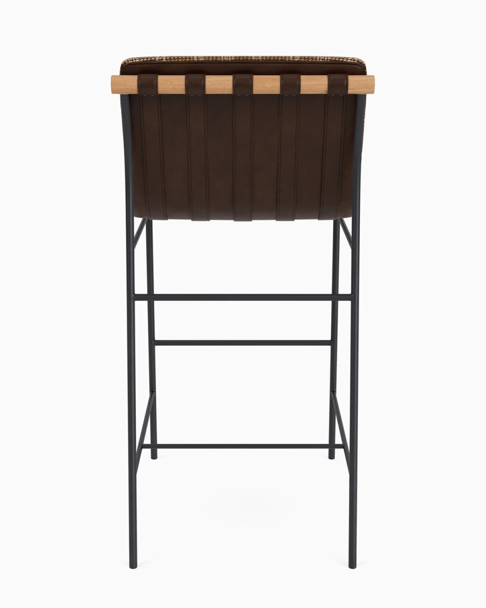 Heritage Plaid / Maple Leather Straps / White Oak / Bar (30" Height)