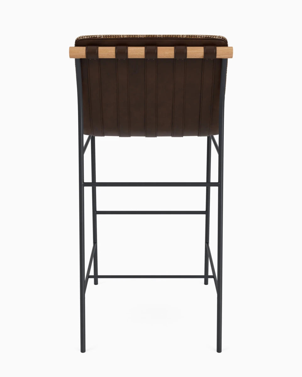 Heritage Plaid / Maple Leather Straps / White Oak / Bar (30" Height)