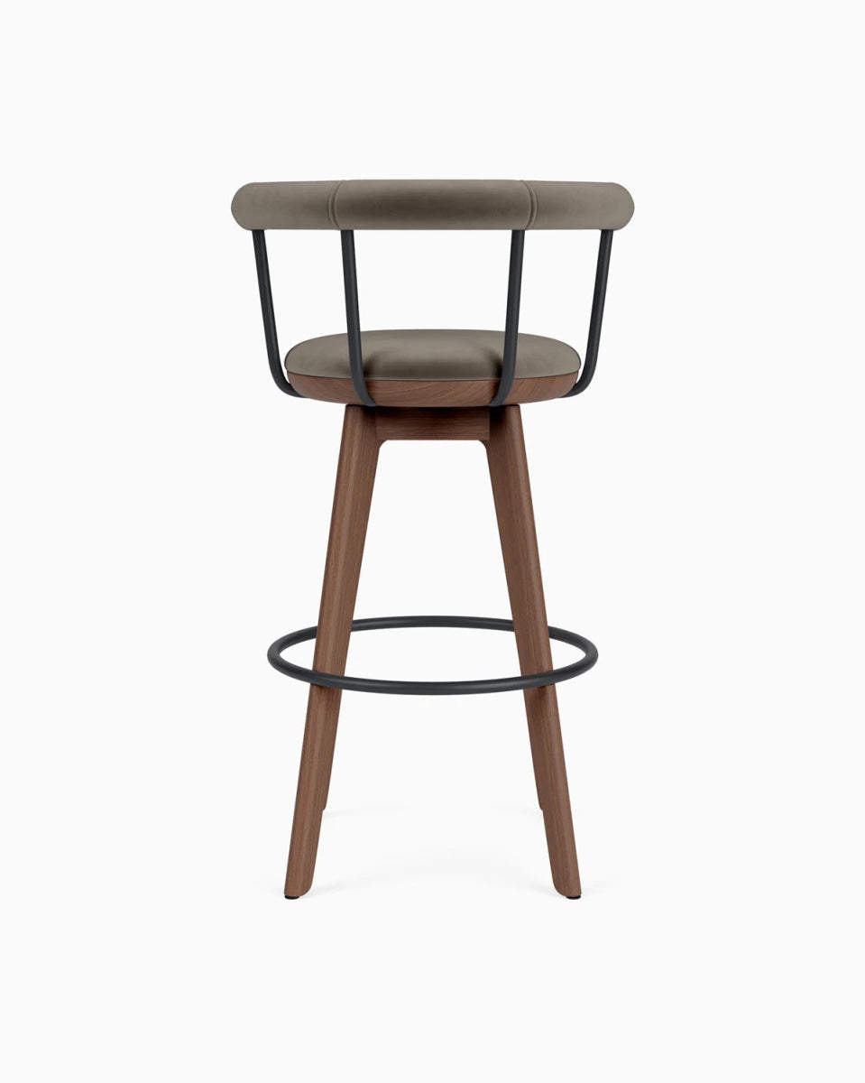 Mushroom Velvet / Walnut / Bar (31" Height)