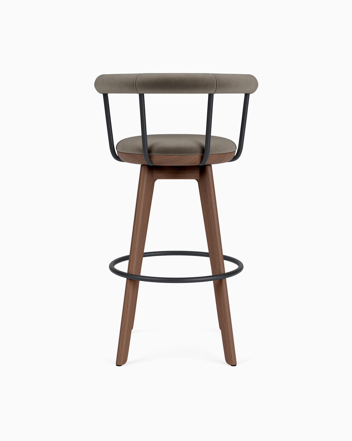 Mushroom Velvet / Walnut / Bar (31" Height)