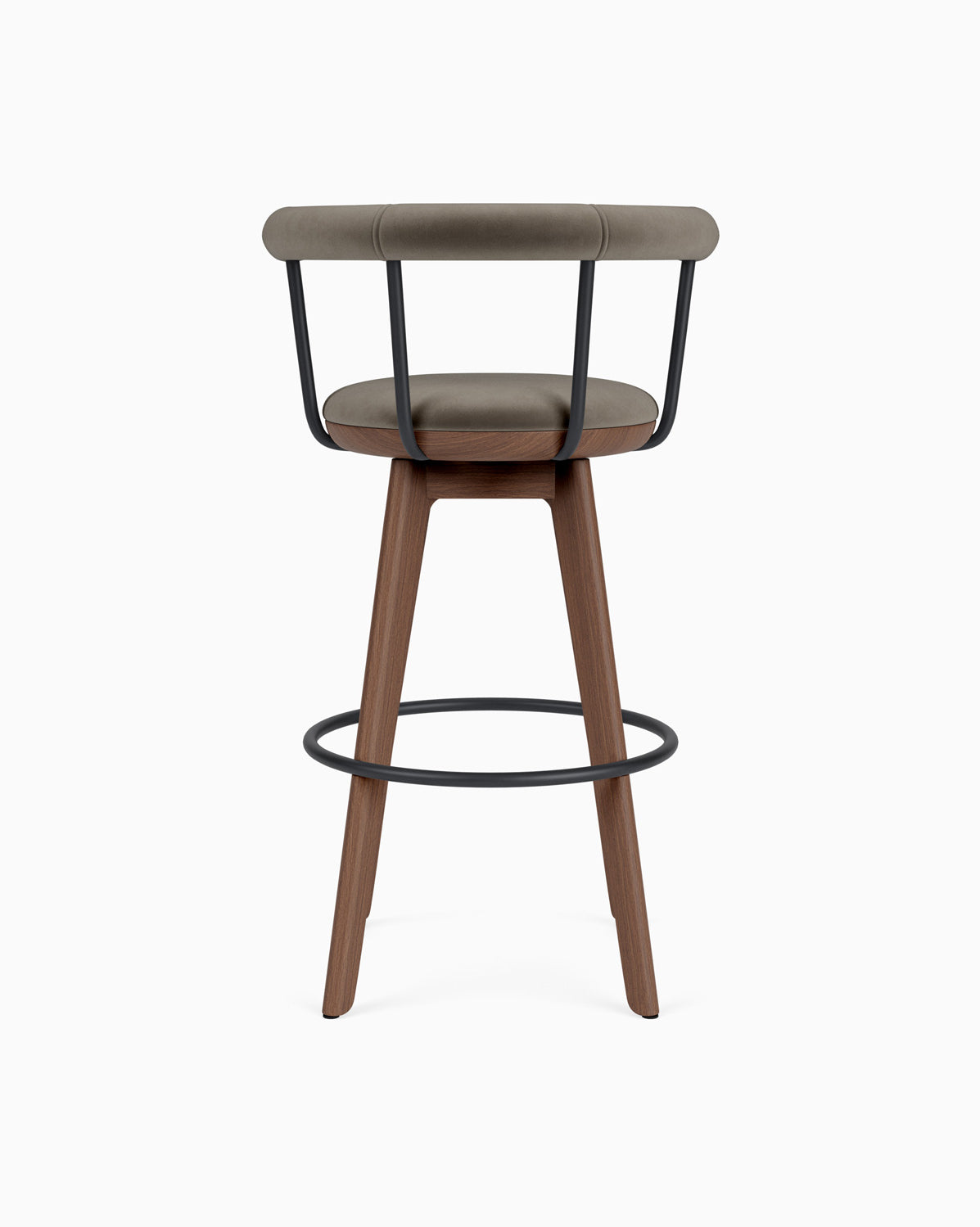 Mushroom Velvet / Walnut / Bar (31" Height)