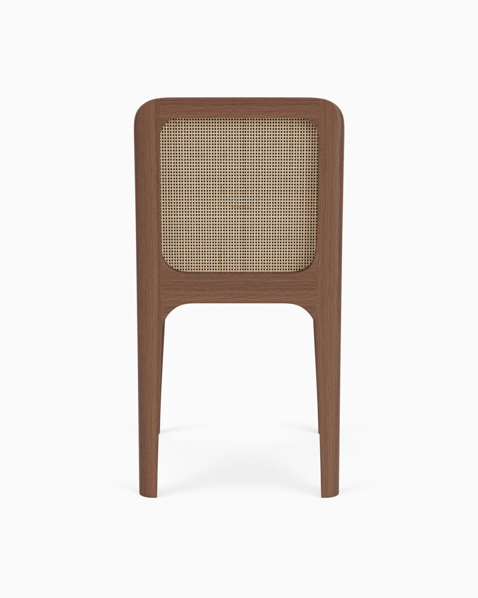 Black Leather Seat / Walnut Frame