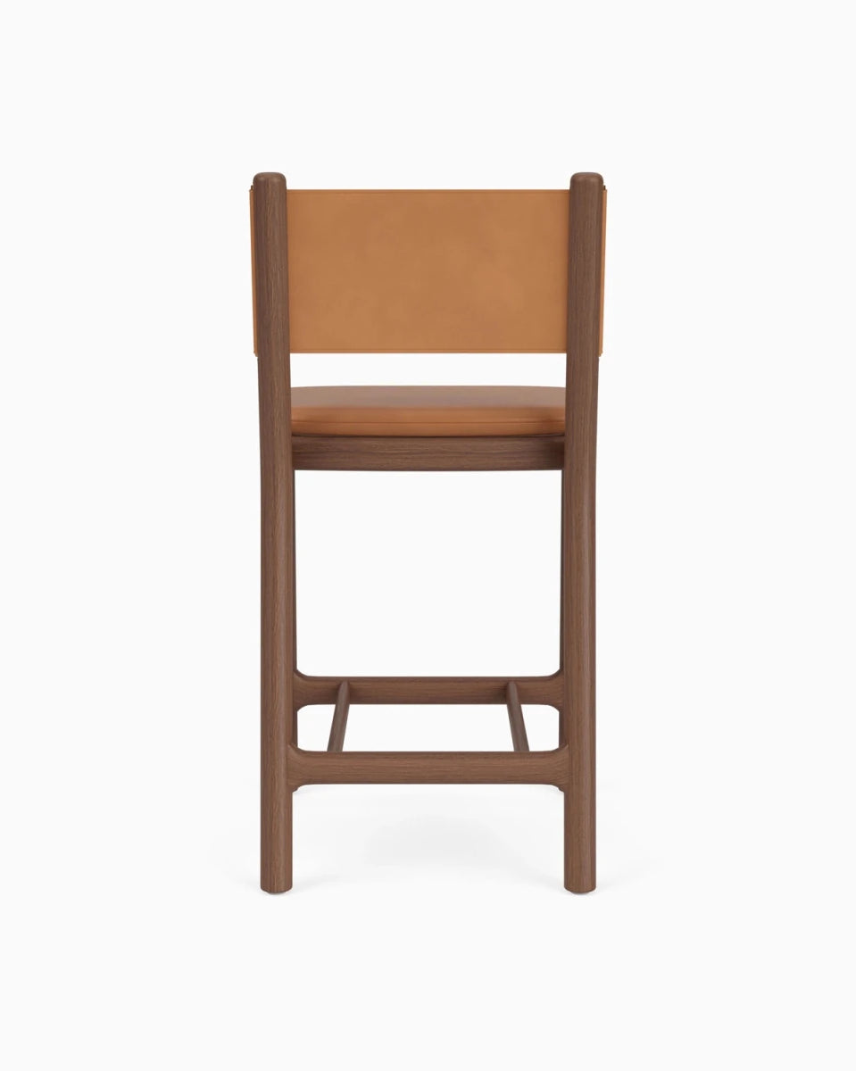 Saddle Leather Seat / Saddle Leather Back / Walnut Frame