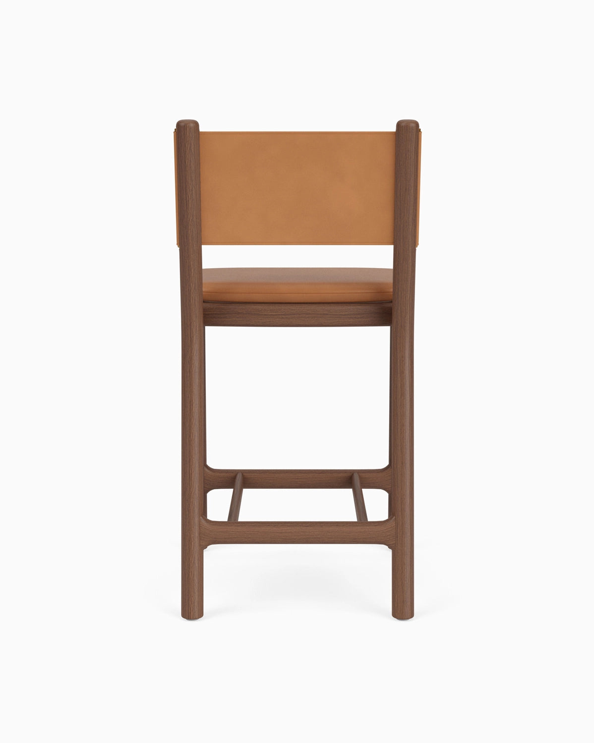 Saddle Leather Seat / Saddle Leather Back / Walnut Frame