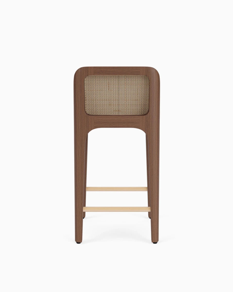 Mushroom Velvet Seat / Walnut Frame / Counter (27" Height)