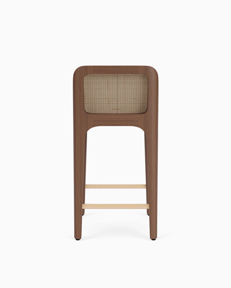 Mushroom Velvet Seat / Walnut Frame / Counter (27" Height)