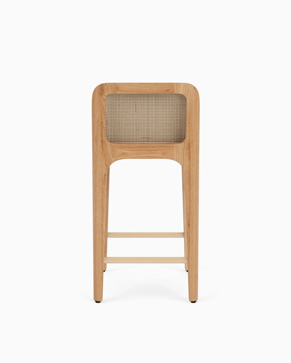 Pearl Leather Seat / White Oak Frame / Counter (27" Height)