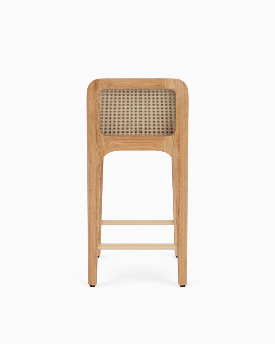 Pearl Leather Seat / White Oak Frame / Counter (27" Height)