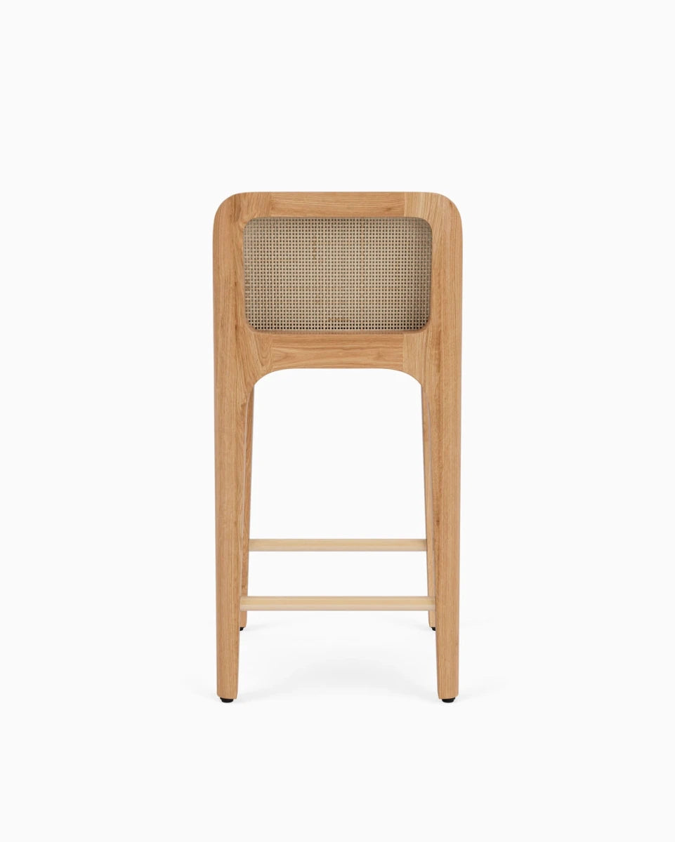 Pearl Leather Seat / White Oak Frame / Counter (27" Height)