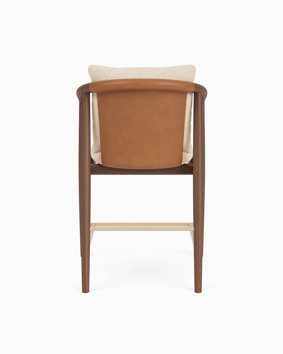 Oat Woven / Saddle Leather / Walnut / Counter (24" Height)