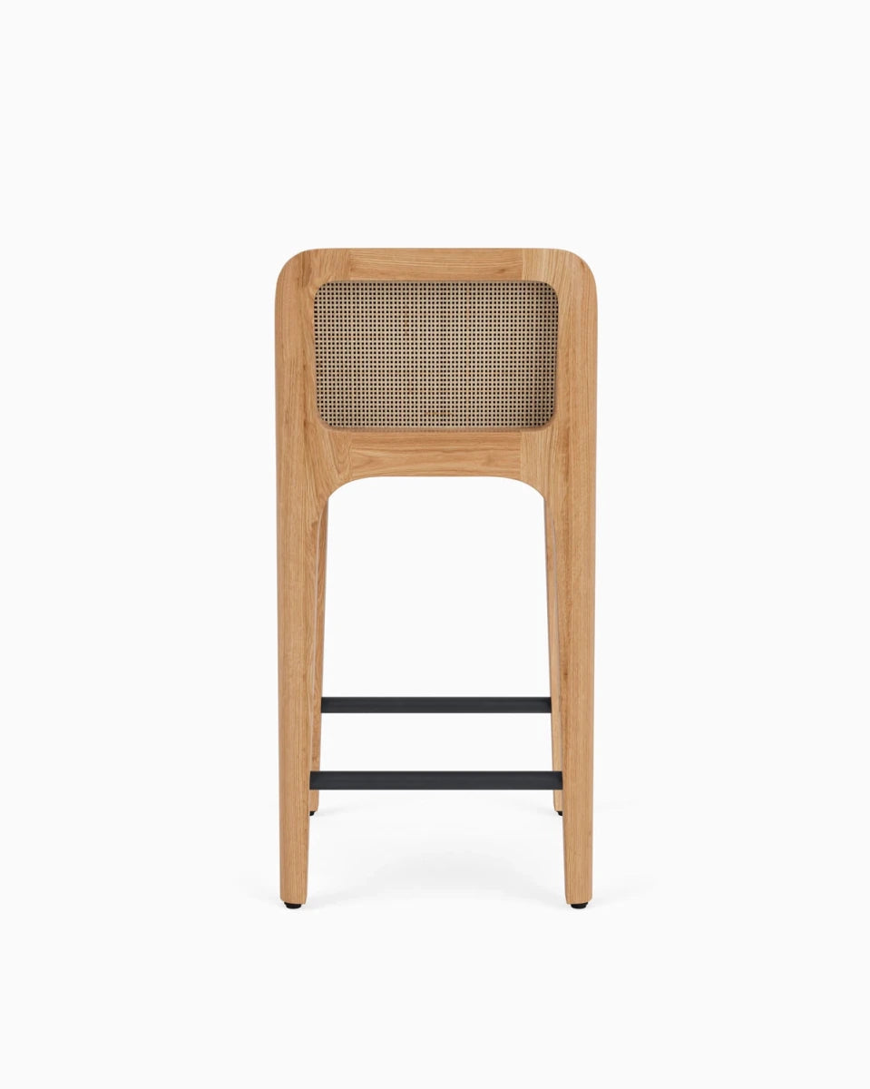 Cognac Velvet Seat / White Oak Frame / Counter (27" Height)