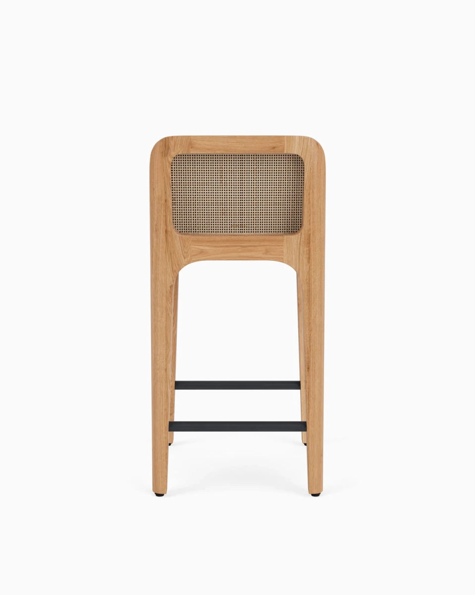 Cognac Velvet Seat / White Oak Frame / Counter (27" Height)