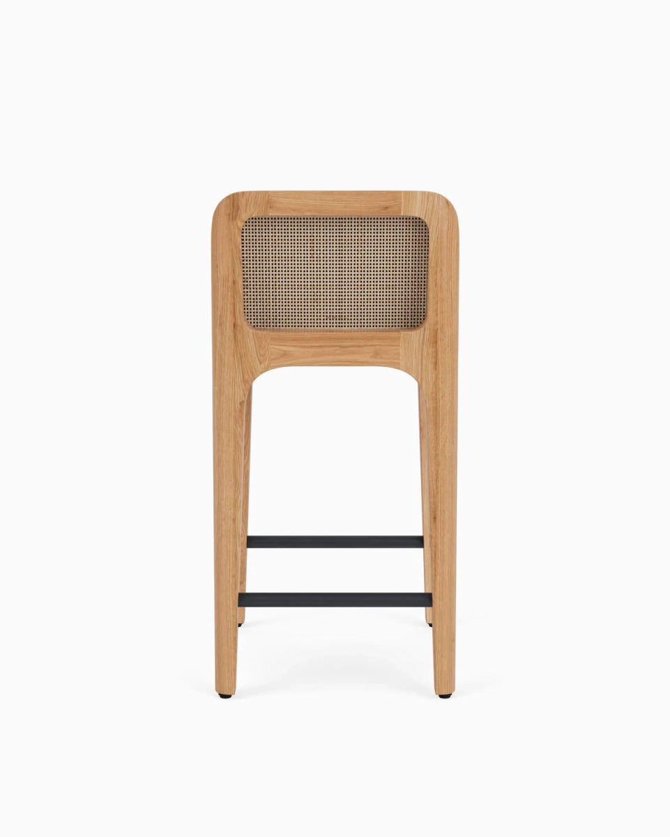 Cognac Velvet Seat / White Oak Frame / Counter (27" Height)