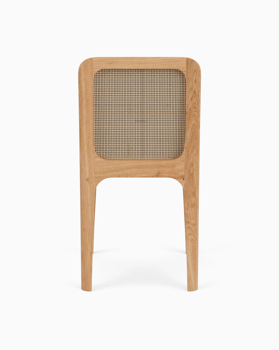 Cognac Velvet Seat / White Oak Frame