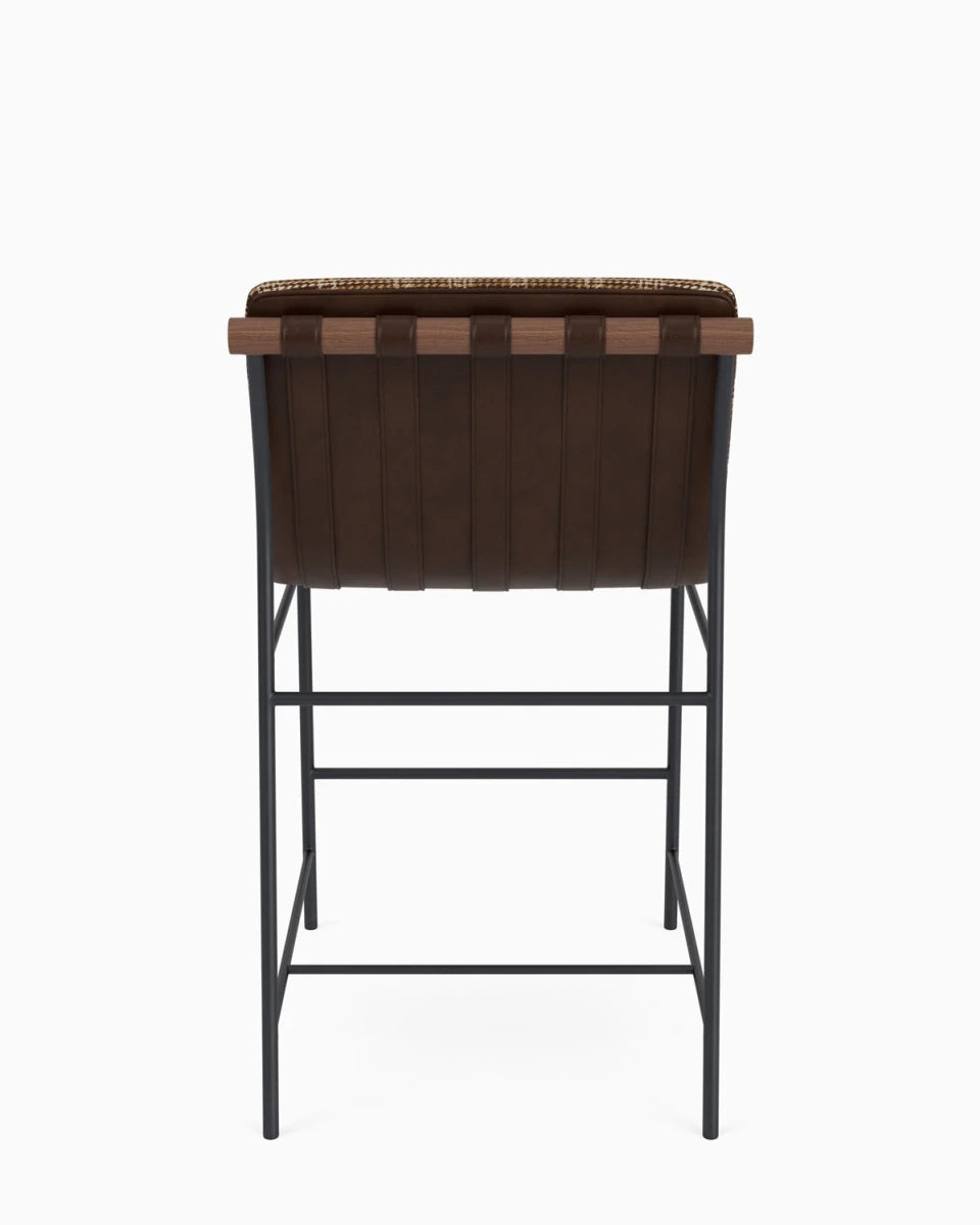 Heritage Plaid / Maple Leather Straps / Walnut / Counter (24" Height)