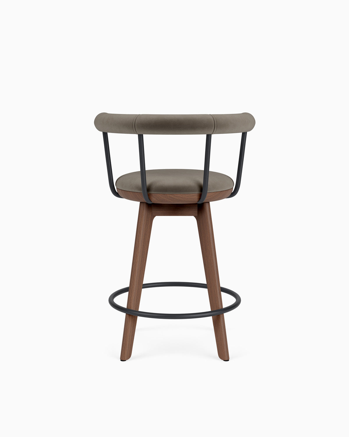 Mushroom Velvet / Walnut / Counter (25.5" Height)